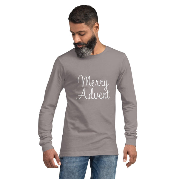 Merry Advent Long Sleeve Tee - White